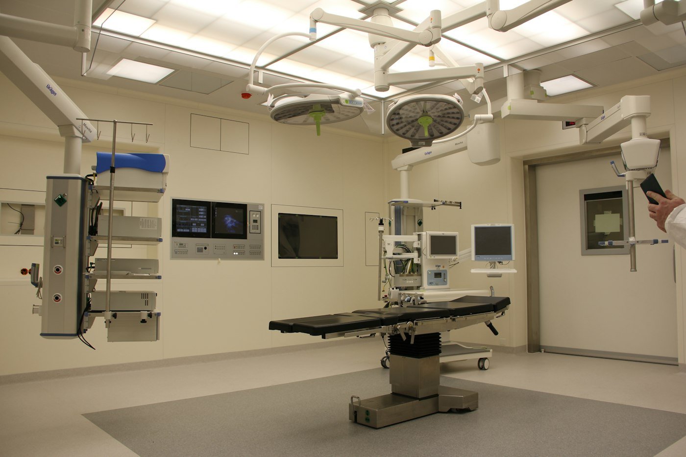 Healthcare operating room with installed medical equipment